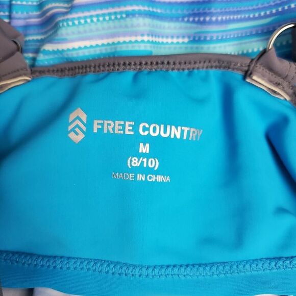 Free Country Swimsuit Top Slate Blue Size Medium - Picture 3 of 9